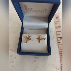 14kt Gold Hummingbird Stud Earrings